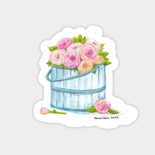 Pail of Roses Sticker